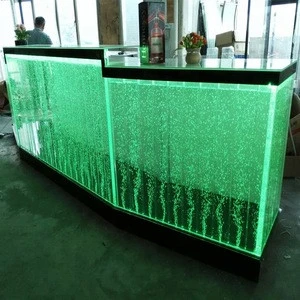 night club furniture colour changing glowing water bubble led bar counter led glow furniture