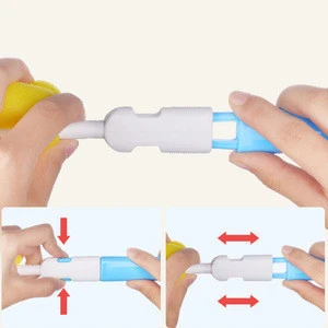 Nipple Brush Tool Sponge Cleaning Kit Long Handle Cup Safe Baby Bottle Brush Set