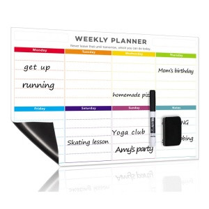 No MOQ Custom Dry Erase Monthly Weekly Planner Magnetic Whiteboard Calendar