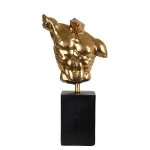 Nordic Home Decors Accessories Pieces Interior Ornaments Gold Resin Sculpture Abstract For Table Decoration