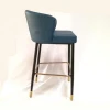 Nordic simple modern wrought iron soft bar stools with back for KTV bar