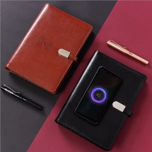 Notebook diary with power bank wireless USB flash drive