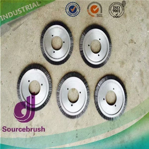 nylon polishing disc brush for industry textile machinery with plastic foundation