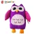 Import OEM cute design hot water bottle with soft animal owl plush bag cover from China