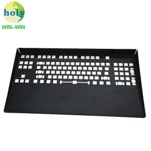 OEM high precision black anodized aluminium CNC machining mechanical computer keyboard parts