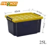 OEM ODM High Quality Professional Made Widely Use Complete Black Waterproof  25L Plastic Tool Box