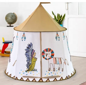 OEM/ODM Childrens Playhouse Easy Folding Up Small Foldable House Child Indoor Outdoor Castle Play Kids Tent Pop Up Tent