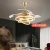 Import Office decorative led pendant light hotel chandelier home decor gold luxury fan ceiling light from China