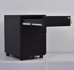 Office equipment  structure metal steel mobile 3 drawer file cabinet