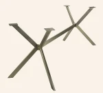 office furniture parts modern executive cross brush nickel office desk legs 10014E4