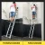 Import One-button Contraction Single telescopic ladder one time folding aluminum ladder extension ladder from China