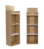 Online shop brown corrugated cardboard simple elegant display rack with price holders