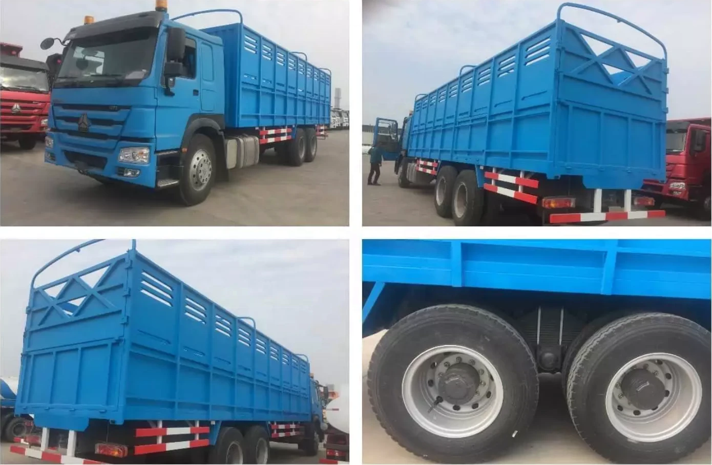 Original China Sinotruck Howo 6x4 8x4 10 12 wheeler fence box van cargo truck lorry price