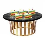 Other hotel equipment glass top buffet gold stands catering buffet display riser fruit plate cake stand kitchen accessories