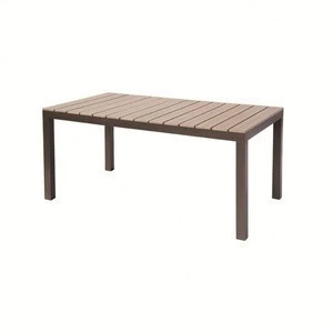 Outdoor furniture wood restaurant plank dining table