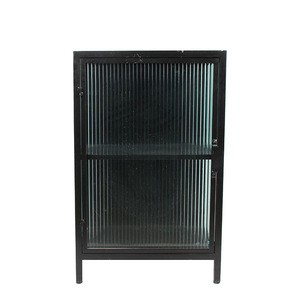 Outdoor Metal Storage Furniture Bathroom Small Bedside Cabinet With Glass Doors