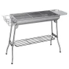 Outdoor Sliver Stainless Steel Charcoal BBQ Grill