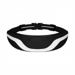 Outdoor waterproof sports waist belt bag, multi-functional running travel waist bag with headphone hole and reflective strip
