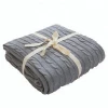 P18B045BE kids and adults high quality soft cashmere cable design luxurious blanket and carpet