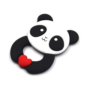Panda Shape Animal Infant BPA Free Food Grade Silicone Baby Chewable Baby Teether