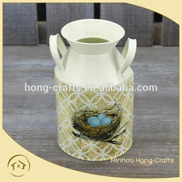 Paper decal small milk can cover for home decoration