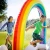 Import Party decoration Rainbow  watering toys Yard lawn backyard birthday party Summer outdoor water games Rainbow giant sprinkler toy from China