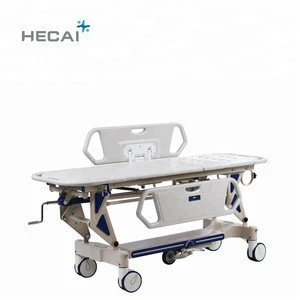 Patient transfer board back section adjust by manual medical stretcher bed for ambulance