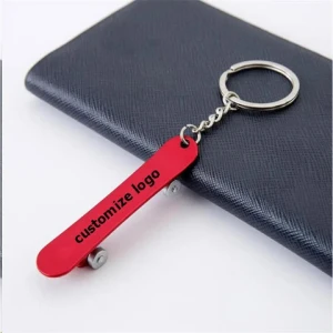 Personalized Mini Blank Skateboard Metal Key Chain Beer Bottle Opener