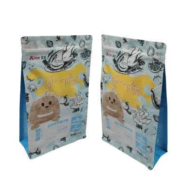 Pet Food Stand up Pouch Pet Products Pet Supply Quad Seal Bag Animal Food Bag Biodegradable Food Bag