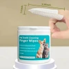 Pet Teeth Cleaning Finger Toothbrush Wipe for Dogs Cats  Thickening Dog Dental Finger Wipes Pet Dental Care