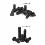 Phillips Screws M2/M2.5/M3/M4*3/4/5/6/8/10/12/16/20/30mm cross Flat/Pan Head Thread Metric Machine screw black finished bolt