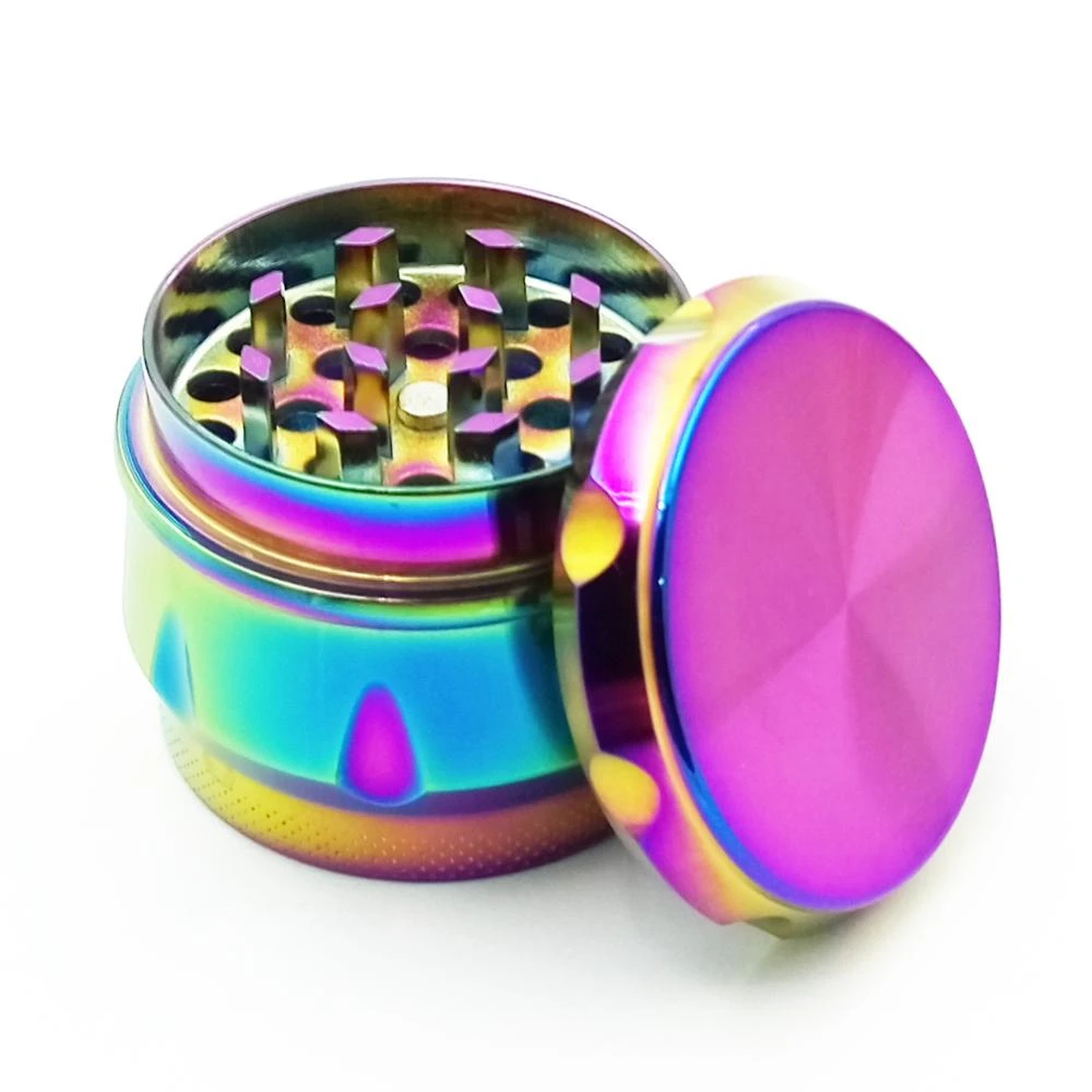 Pink Zinc alloy  drum tobecco grinder laser engraving herb grinders 50mm premium 4 part  herb grinders