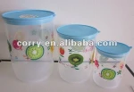 plastic transparent Fruit printing round food container