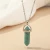 Import Popular Bullet Turquoise Necklace Jewelry Hexagonal Natural Stone Pendant Lovers Men Womens Necklaces from China