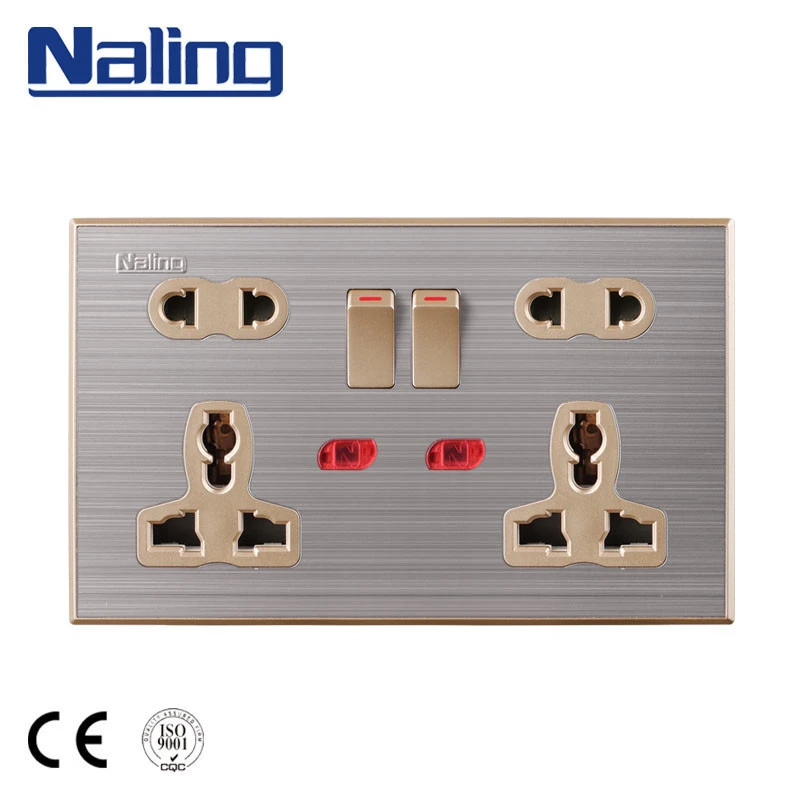 Popular Items 13A Double switch 5 Pin Multifunction Wall Socket