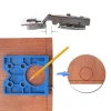 Portable Dowel Jig ABS Hinge Drilling Jig with 35mm Forstner Drill Bits for Furniture Door Cabinet Hinge Boring Installation