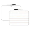 portable home school dry erase ruled lap board  kids white board double sided 9x12 inch