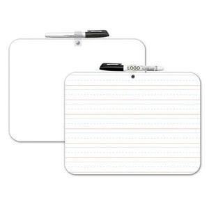 portable home school dry erase ruled lap board  kids white board double sided 9x12 inch