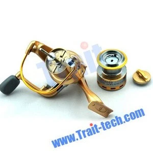 Portable Mini fishing reel ST3000A Golden Metal Fishing Round Wheel Fishing Spinning Reel