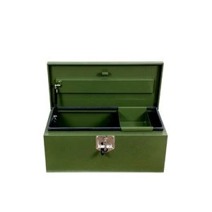 Powder Coated 1.2mm Steel Body And 1.5mm Lid Metal Heavy-Duty Storage Tool Box With Inside Tray