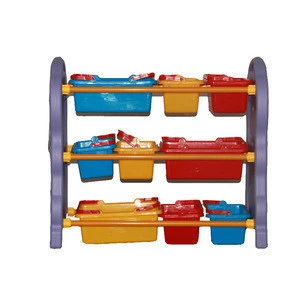 Preschool furniture organizer cheap durable multi cabinet plastic goods toy storage kids shelf