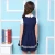 Import primary school uniform designs girl pinafore dress school kindergarten uniform from China