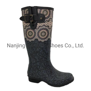 Printed Wellington Boots with Adjustable Strap 2021