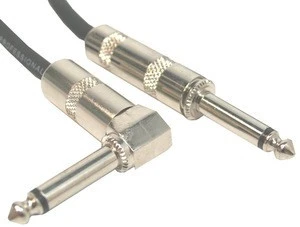 Pro 5 Foot Guitar Instrument Cable - Right Angle 1/4 Inch TS to 1/4 Inch TS 5 Ft- 5 Feet Professional Cord Phono 6.3mm