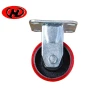 Profession heavy duty PU on iron wheel fixed caster wheel for trolley and hand truck