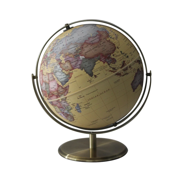 Professional china supplier rotating teaching earth globe education world globe model with metal stand