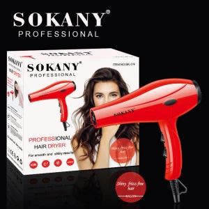 Professional hair dryer hot air style with nozzles blow dryer building hot cold air speed   adjust styling tool