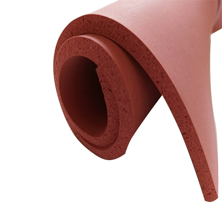 Professional Manufacturer Perforated Foamed Silicon Sheet Red Silicone Rubber Sheet 2mm