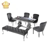 Professional Production Luxury Marble/ Glass Table Top Stainless Steel Home Dining Room Furniture Restaurant Dining Table