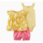 Promotional top quality baby boy clothing set and organic 100% cotton baby romper set